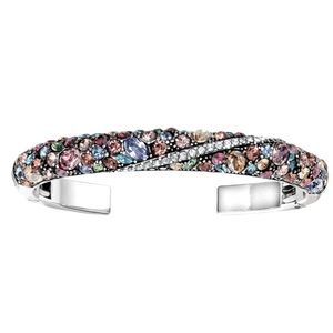 Brighton Trust Your Journey Double Hinged Bracelet. COLOR Silver Pastel Multi.